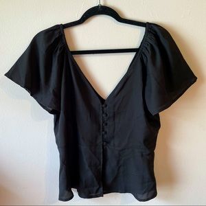 ASOS DESIGN Waisted Button Front Top